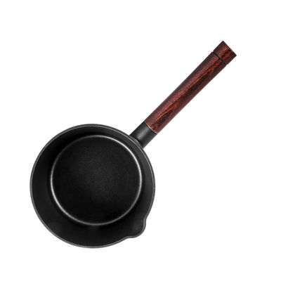 PFOA Free 18cm Black Aluminium Milk Pan / Pot 1.15KG With Tempered Glass Cover